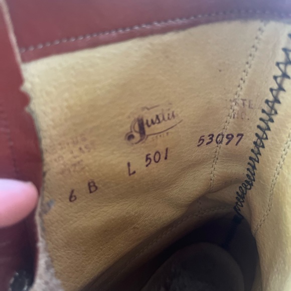 Vintage Justin leather boots size 6 - Picture 4 of 7